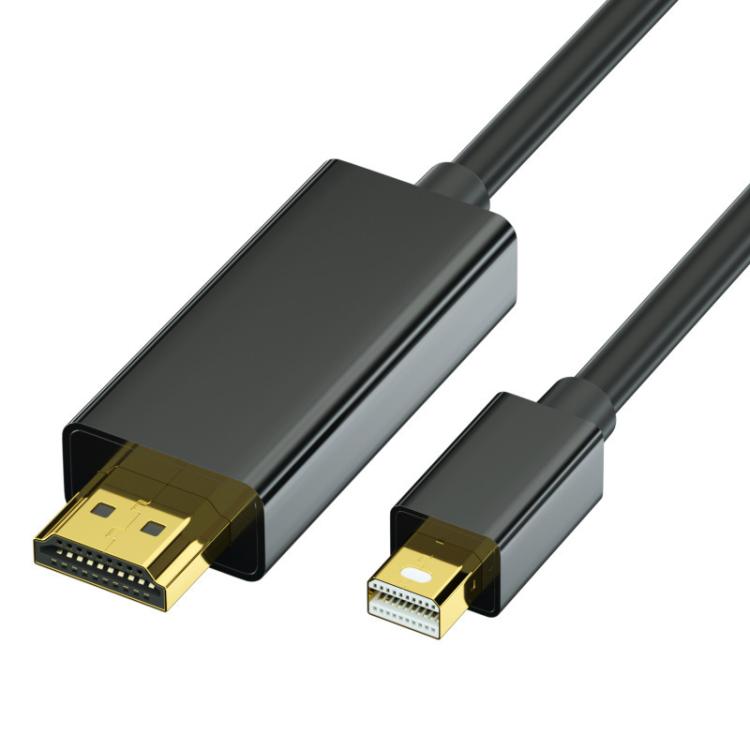 Mini DisplayPort to HDMI Adapter Cable HD Gold-Plated Video Connection Cable, Length: 1.8m, 1080P, 4K