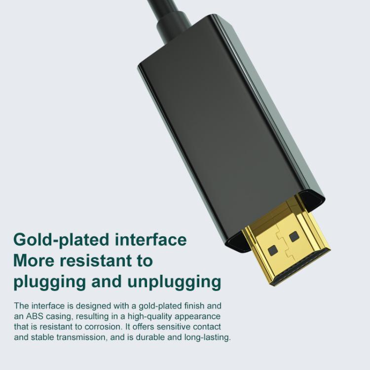 Mini DisplayPort to HDMI Adapter Cable HD Gold-Plated Video Connection Cable, Length: 1.8m, 1080P, 4K