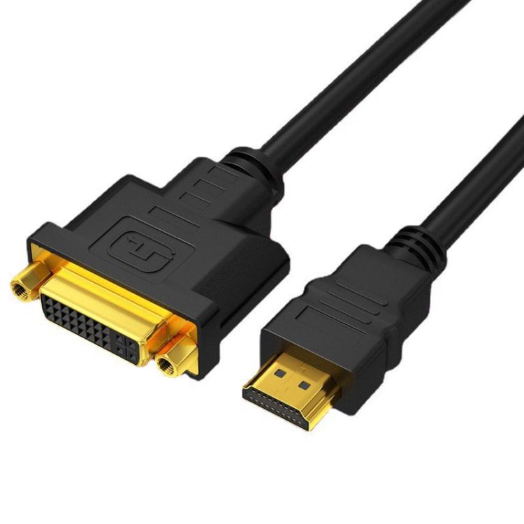 HDMI Male to DVI Female 1080P HD Gold-Plated Interface Video Adapter Cable, 0.3m