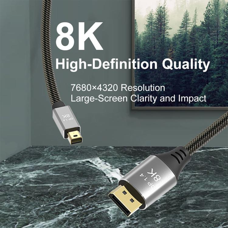 WG233 Mini DP to DP1.4 8K HD Video Adapter Cable, 8K-1m, 8K-2m