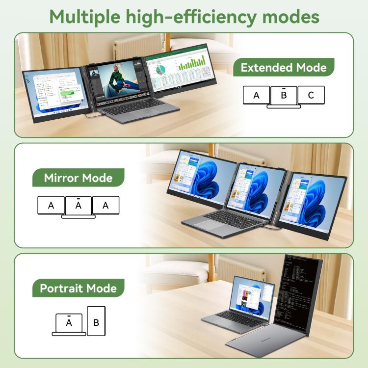Blackview DCM8 Pro 15.3-inch Dual-Screen Portable Extension Monitor for 14-17.3 inch Laptops
