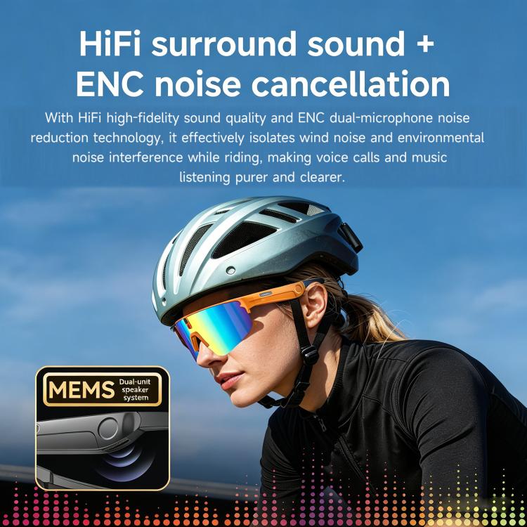 L805 Smart AI Cycling Glasses 8MP Stabilization Camera
