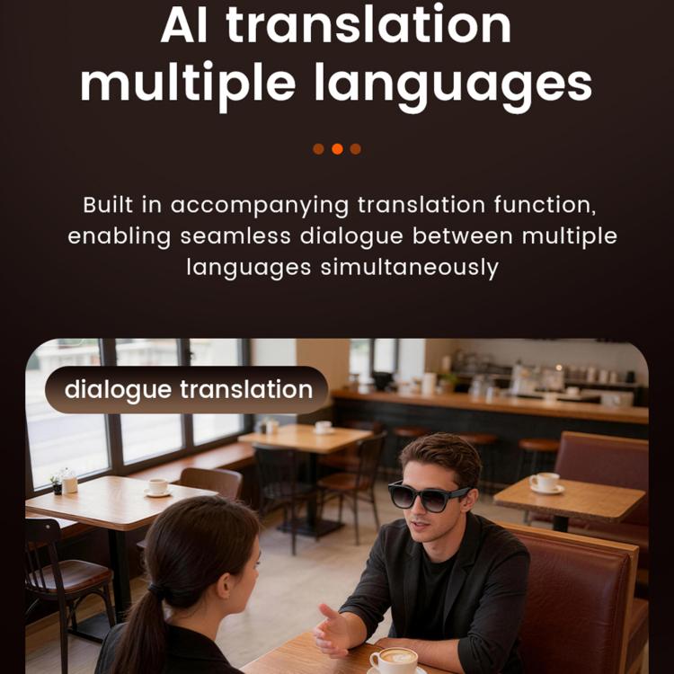 E06S 13MP 1080P Dual-Loudspeaker AI Smart Glasses Support Music / Calling