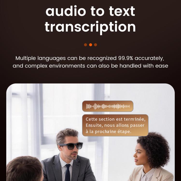 E06S 13MP 1080P Dual-Loudspeaker AI Smart Glasses Support Music / Calling