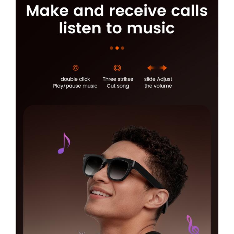 E06S 13MP 1080P Dual-Loudspeaker AI Smart Glasses Support Music / Calling