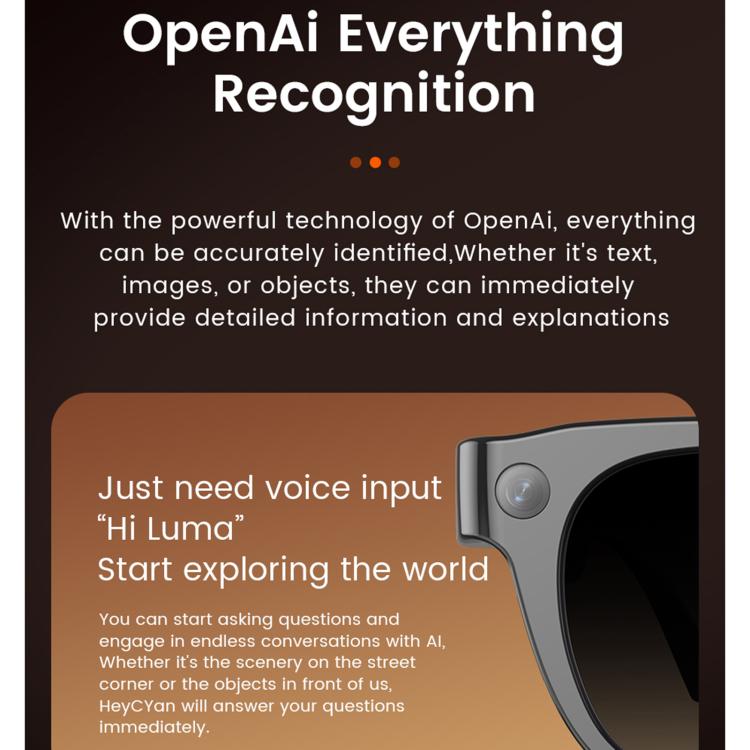 E06S 13MP 1080P Dual-Loudspeaker AI Smart Glasses Support Music / Calling