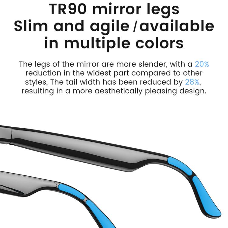E05C Dual-Mic Noise Cancellation Smart Glasses Support Music / Calling, With AI, Without AI