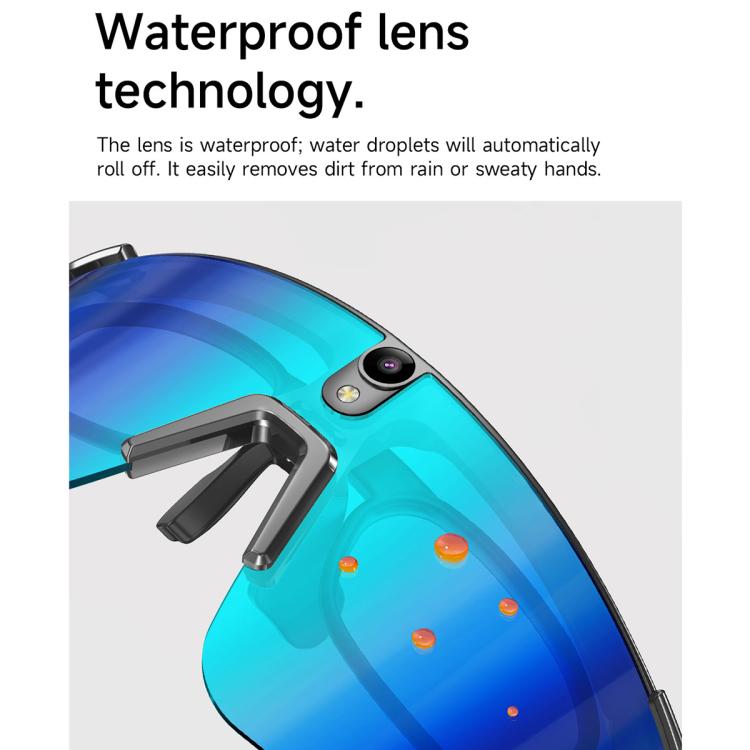 L085 8MP Dual-Mic Noise Cancellation AI Cycling Smart Glasses with Voice Assistant / Calling
