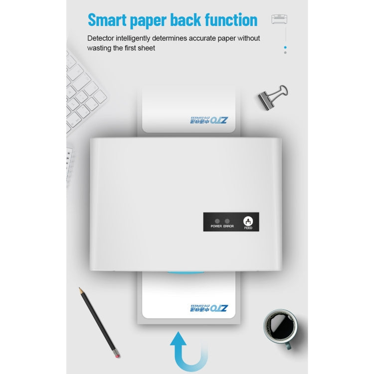 ZJ-8600 76x130 Single Paper Waybill Express Bill Label Printer,, EU Plug, US Plug, UK Plug