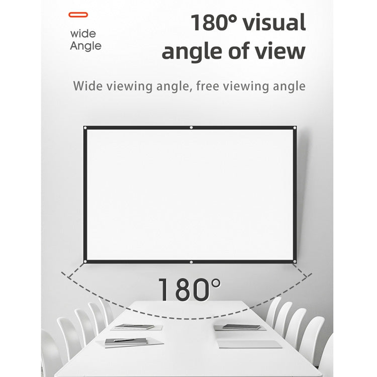 Simple Folding High Density Polyester Projector Film Curtain, 60 inch (4:3) Projection Area: 120x90cm, 72 inch (16:9) Projection Area: 159x90cm, 72 inch (4:3) Projection Area: 146x110cm, 84 inch (16:9) Projection Area: 186x105cm                        ...