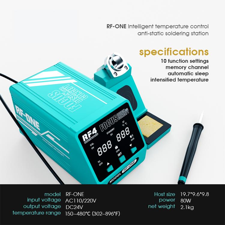 RF4 RF-ONE Intelligent Temperature Control Anti-static LED Digital Display Soldering Station, RF-ONE