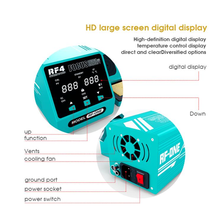 RF4 RF-ONE Intelligent Temperature Control Anti-static LED Digital Display Soldering Station, RF-ONE