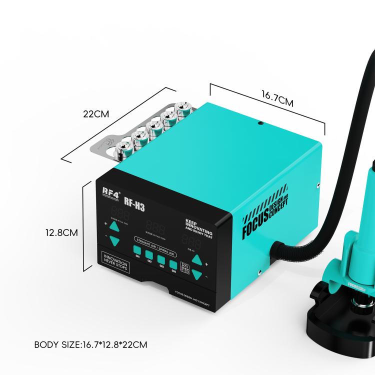 RF4 RF-H3 1200W 4 Memory Channels Hot Air Gun Digital Display Intelligent BGA Rework Station, RF-H3