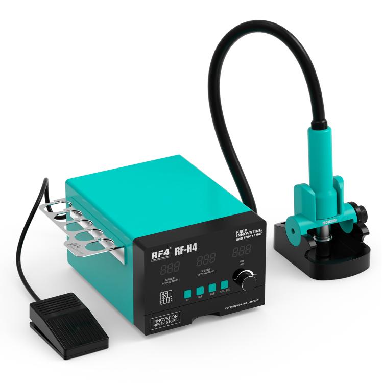 RF4 RF-H4 1200W 4 Memory Channels Hot Air Gun Digital Display Intelligent BGA Rework Station with Cold Air Pedal, RF-H4