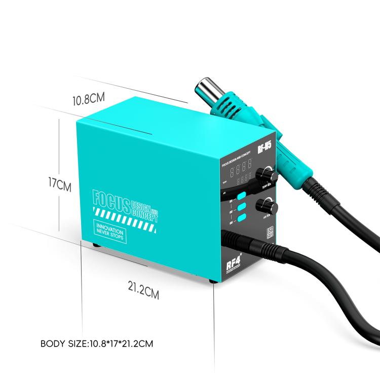 RF4 RF-H5 800W 3 Memory Channels Hot Air Gun Digital Display Intelligent BGA Rework Station, RF-H5