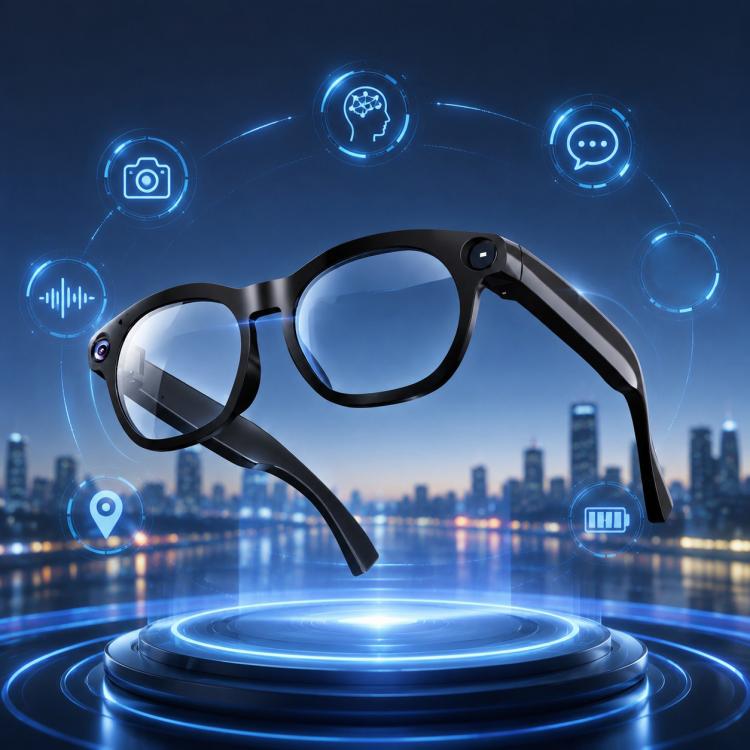 CY03 Smart AI Glasses with 8MP HD Camera, Video Recording WiFi Transmission, Al Smart Voice Assistant, Anti Blue Light Lens, Sunglasses
