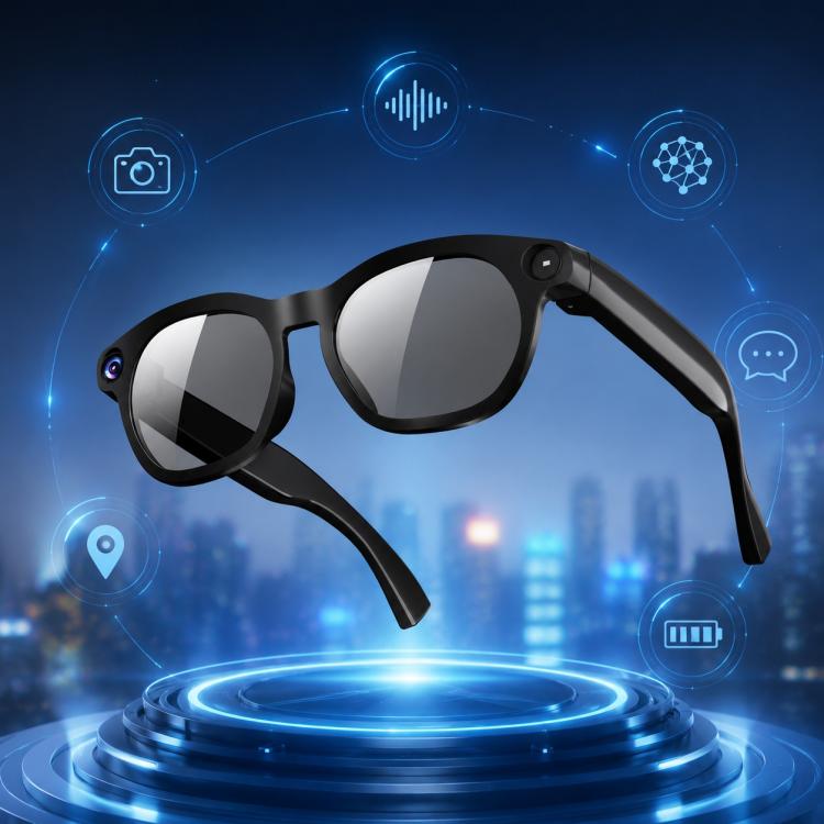CY03 Smart AI Glasses with 8MP HD Camera, Video Recording WiFi Transmission, Al Smart Voice Assistant, Anti Blue Light Lens, Sunglasses