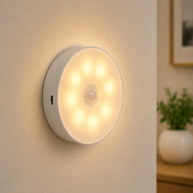 Intelligent Human Body Induction LED Night Light Bedside Lamp No Switch, No Switch