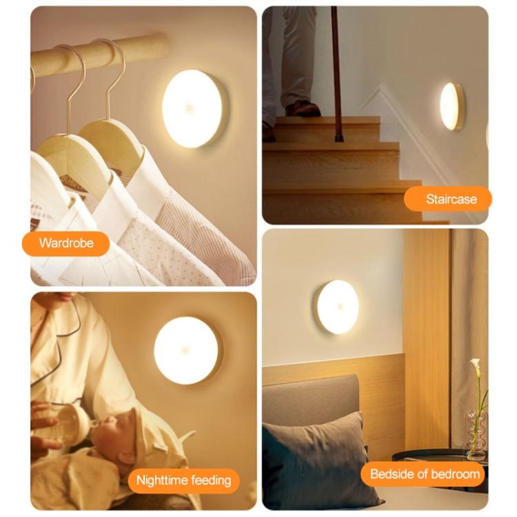 Intelligent Human Body Induction LED Night Light Bedside Lamp No Switch, No Switch