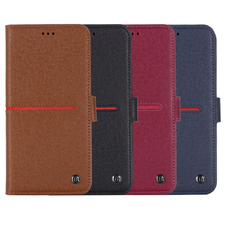 GEBEI Top-grain Leather Horizontal Flip Protective Case with Holder & Card Slots & Wallet & Photo Frame, For iPhone 12 / 12 Pro, For iPhone 12 Pro Max