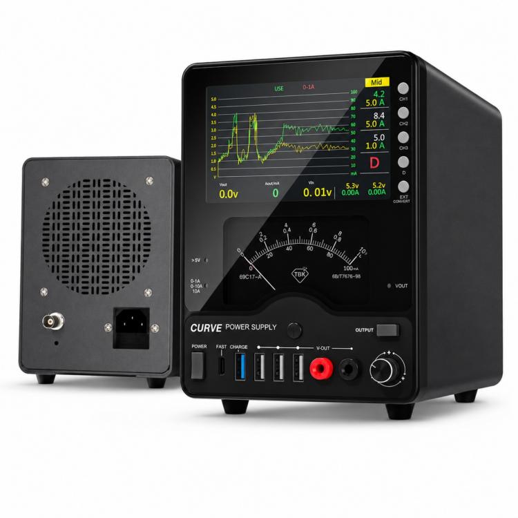 TBK TBK-218 30V / 10A Intelligent Control Curved DC Regulated Power Supply with Pointer Meter, AU Plug, EU Plug, US Plug, UK Plug