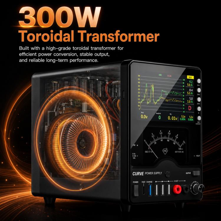 TBK TBK-218 30V / 10A Intelligent Control Curved DC Regulated Power Supply with Pointer Meter, AU Plug, EU Plug, US Plug, UK Plug
