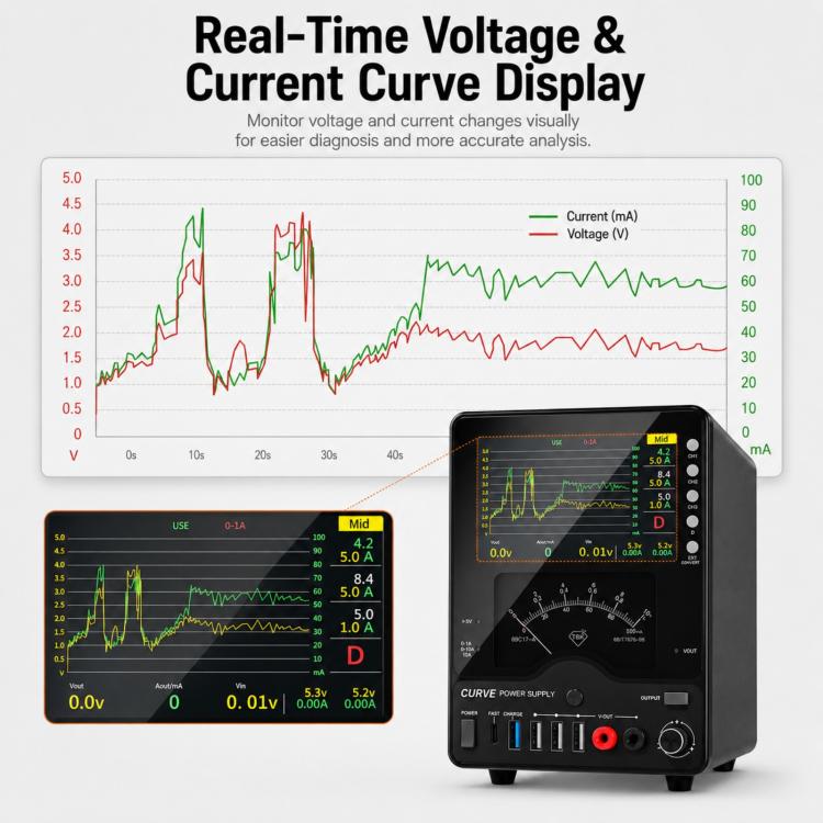 TBK TBK-218 30V / 10A Intelligent Control Curved DC Regulated Power Supply with Pointer Meter, AU Plug, EU Plug, US Plug, UK Plug