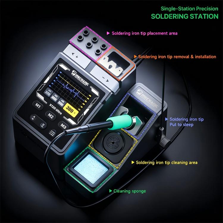 MECHANIC X120 Ultra Pen Style Intelligent Temperature Controlled Single Station Soldering Station