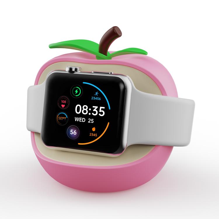 Creative Apple Shaped Smart Watch Silicone Charging Holder, For Apple Watch Full Series