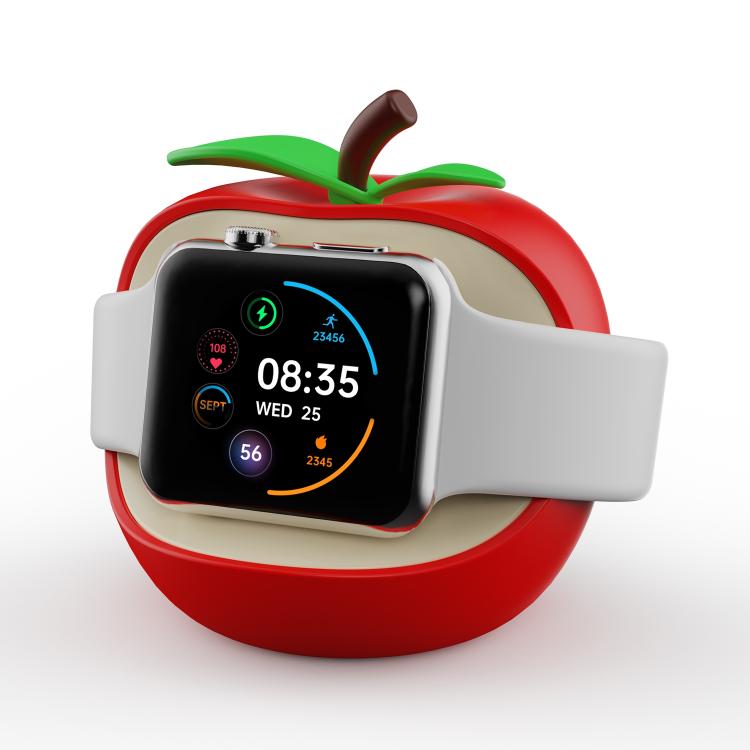 Creative Apple Shaped Smart Watch Silicone Charging Holder, For Apple Watch Full Series