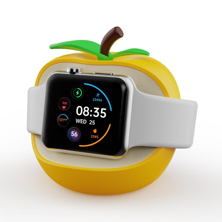 Creative Apple Shaped Smart Watch Silicone Charging Holder, For Apple Watch Full Series