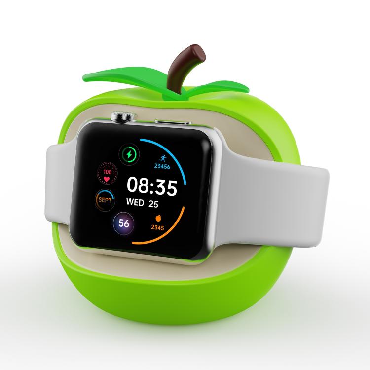 Creative Apple Shaped Smart Watch Silicone Charging Holder, For Apple Watch Full Series