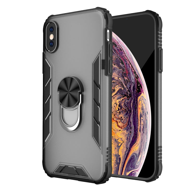 Magnetic Frosted PC + Matte TPU Shockproof Case with Ring Holder, For iPhone 11 Pro, For iPhone 11, For iPhone 11 Pro Max, For iPhone XS / X