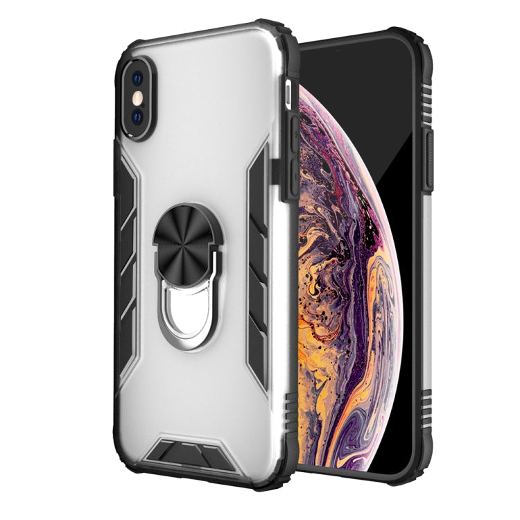 Magnetic Frosted PC + Matte TPU Shockproof Case with Ring Holder, For iPhone 11 Pro, For iPhone 11, For iPhone 11 Pro Max, For iPhone XS / X