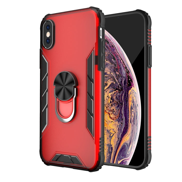 Magnetic Frosted PC + Matte TPU Shockproof Case with Ring Holder, For iPhone 11 Pro, For iPhone 11, For iPhone 11 Pro Max, For iPhone XS / X