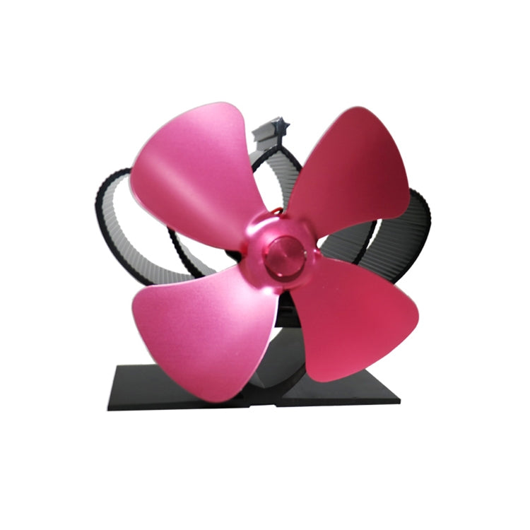 YL201 4-Blade High Temperature Metal Heat Powered Fireplace Stove Fan, YL201 (Black), YL201 (Bronze), YL201 (Grey), YL201 (Gold), YL201 (Rose Red), YL201 (Silver)