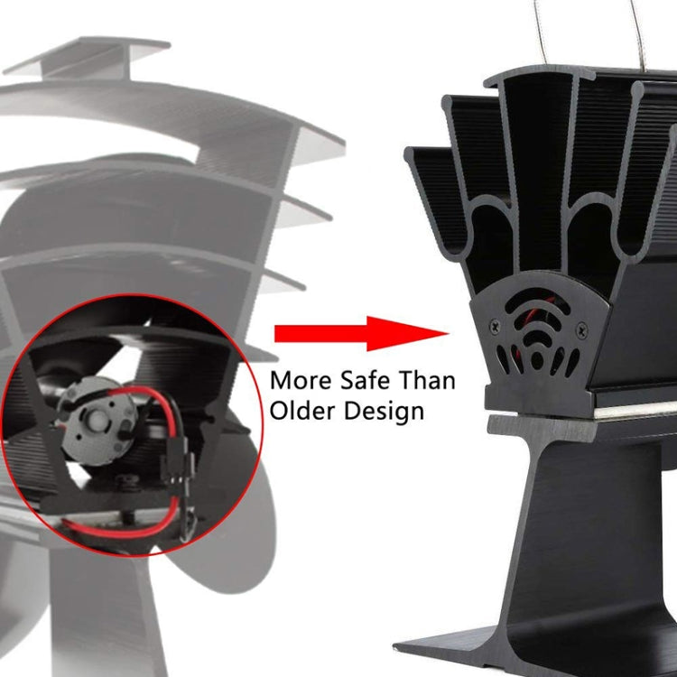 YL602 5-Blade High Temperature Metal Heat Powered Fireplace Stove Fan, YL602 (Rose Red), YL602 (Silver), YL602 (Black), YL602 (Bronze), YL602 (Grey), YL602 (Gold)