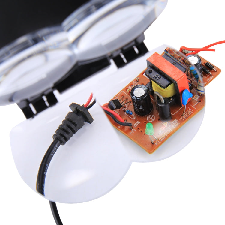 Multi-function Adjustable Maintenance Dentistry Reading Head Magnifier with 2 LED Light & 4 Lenses (1.7X, 2X, 2.5X, 4X), 5 Lens 1.0X-3.5X  (Black)