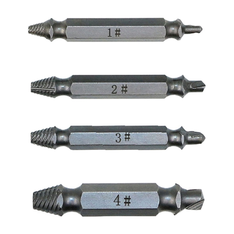 4 in 1 Screw Extractor Drill Bits Tool Broken Bolt Remover(1#, 2#, 3#, 4#), with Plastic Case, Gold s2, Gold 4341, 4341, s2