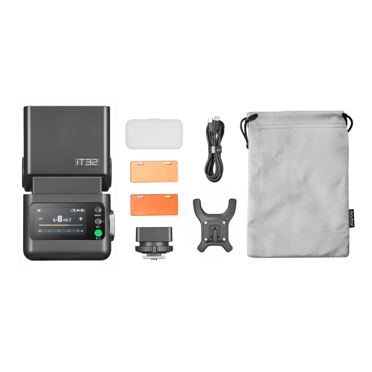 iFlash iT32 Modular TTL Camera Flash with X5 Interchangeable Hot Shoe/Trigger Bundle