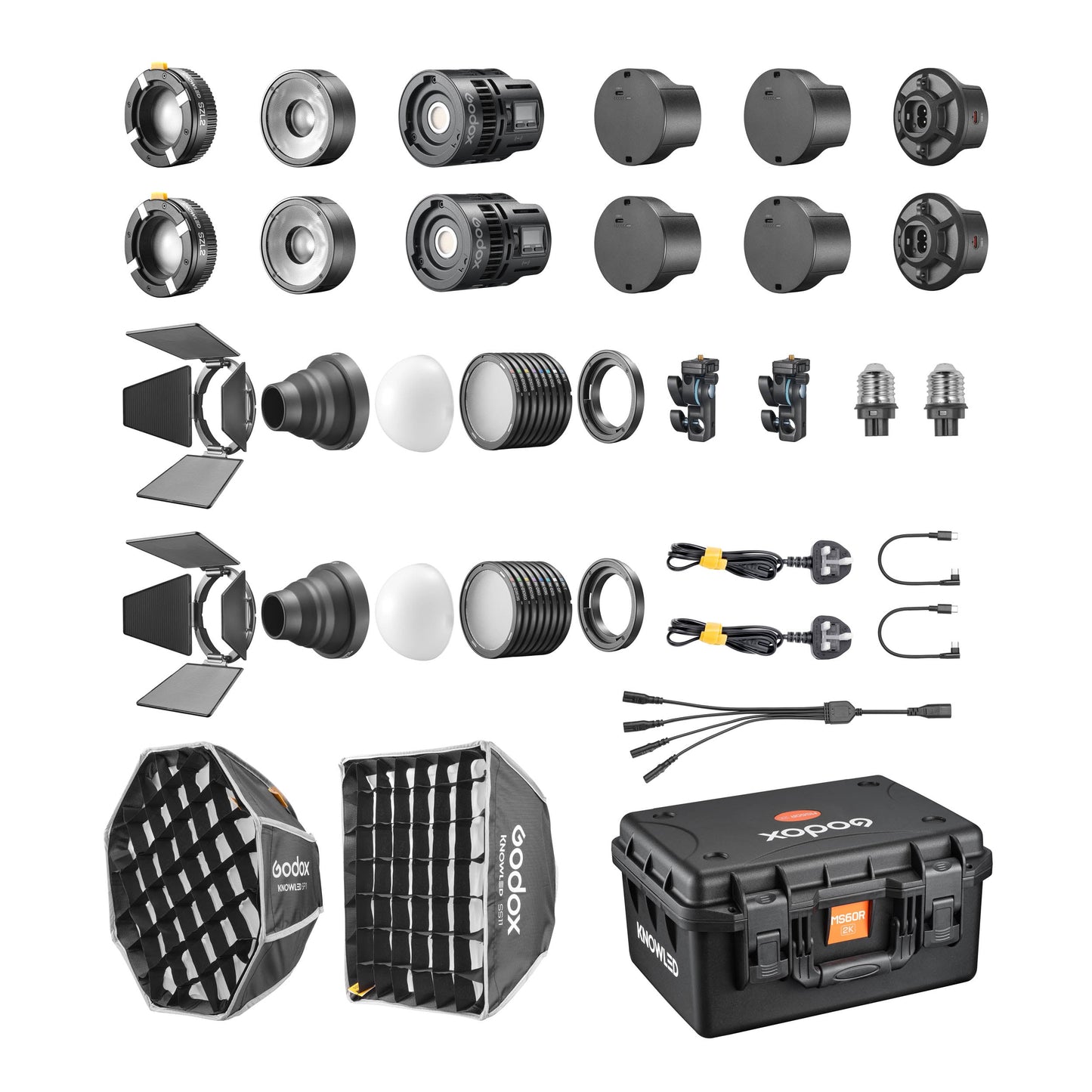 KNOWLED MS60R 2K Super Compact RGB LED Video Light Twin Kit