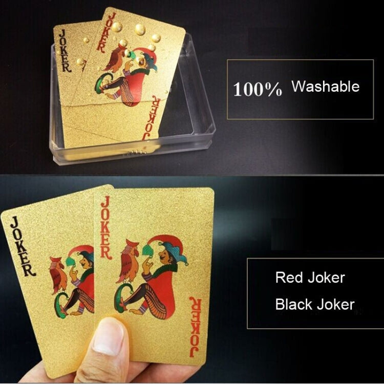 Creative Frosted Back Texture Plastic From Vegas to Macau Playing Cards Texas Poker with Wooden Gift Box, Golden Dollar Wooden Gift Box, Golden Tattice Gift Box