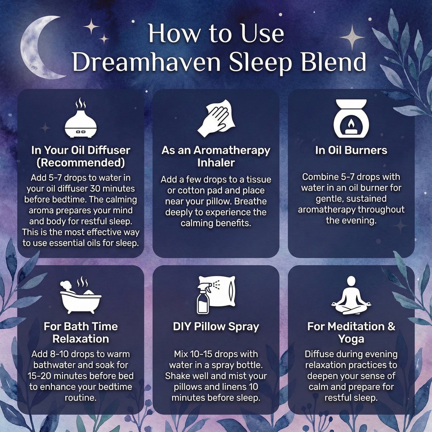 Aetheo Dreamhaven Essential Oil Blend — Cedarwood, Lavender, Ylang Ylang