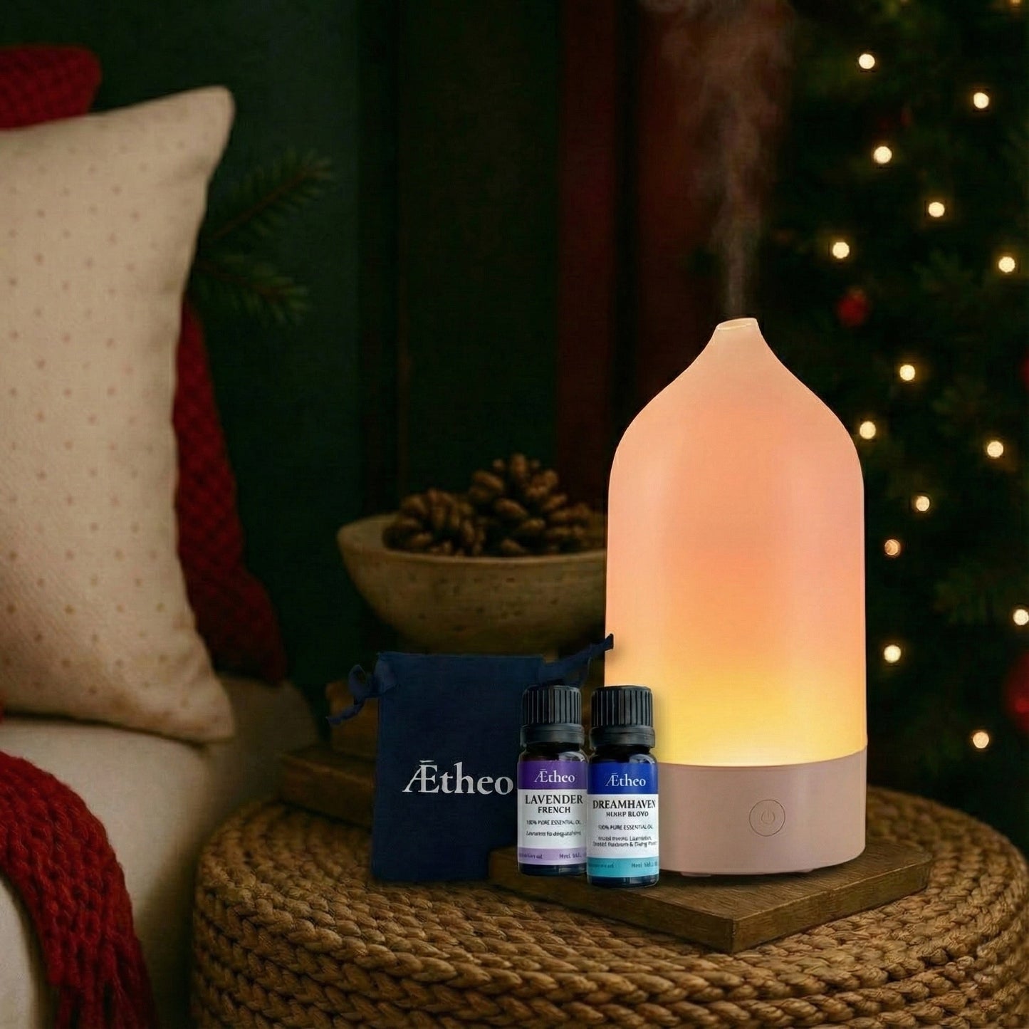 Serenity Sleep Gift Set  – White Diffuser with Lavender & DreamHaven Oils