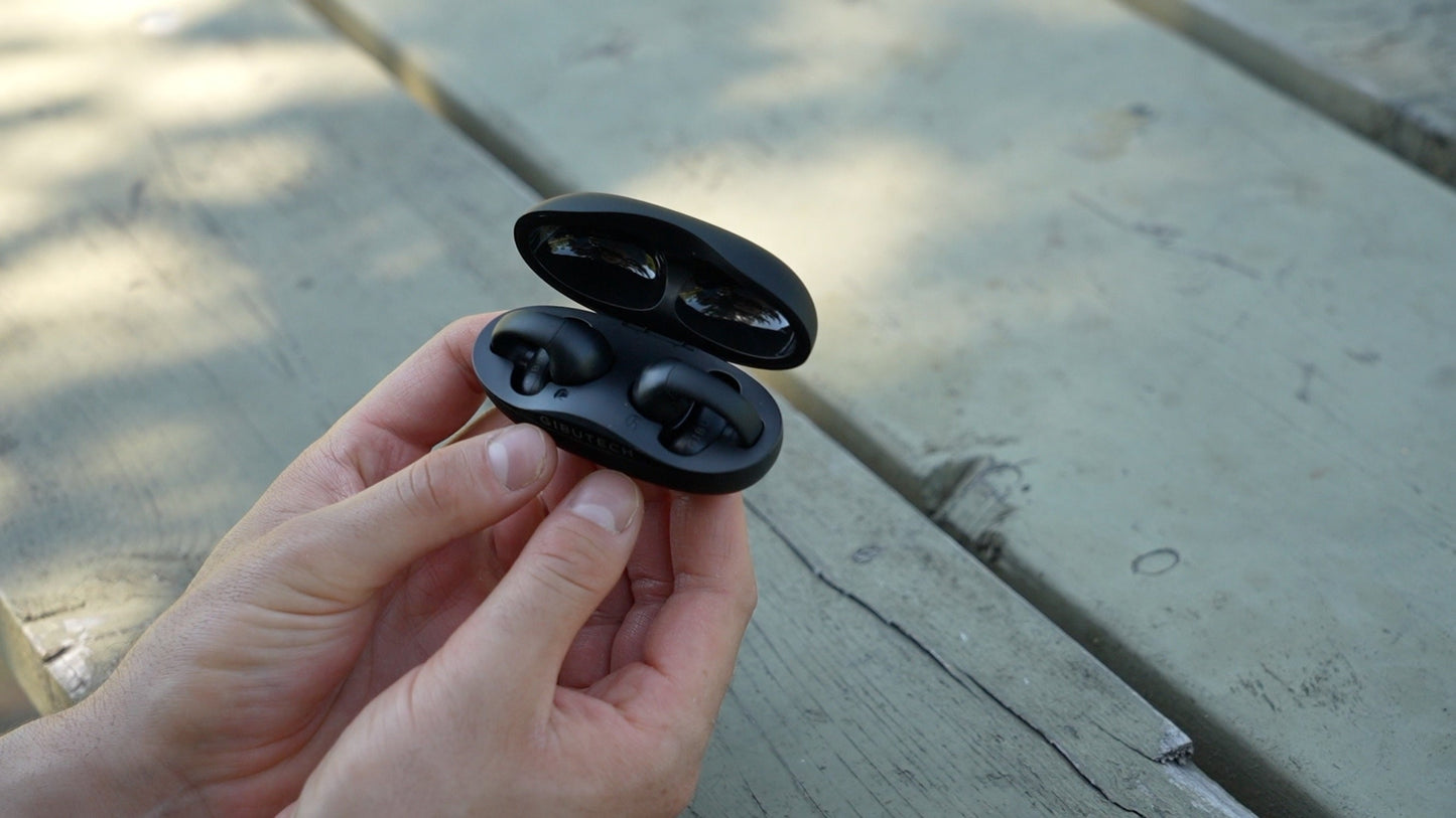Gibutech Ultra Open Wireless Bone Conduction Earbuds with Dual ENC Mic
