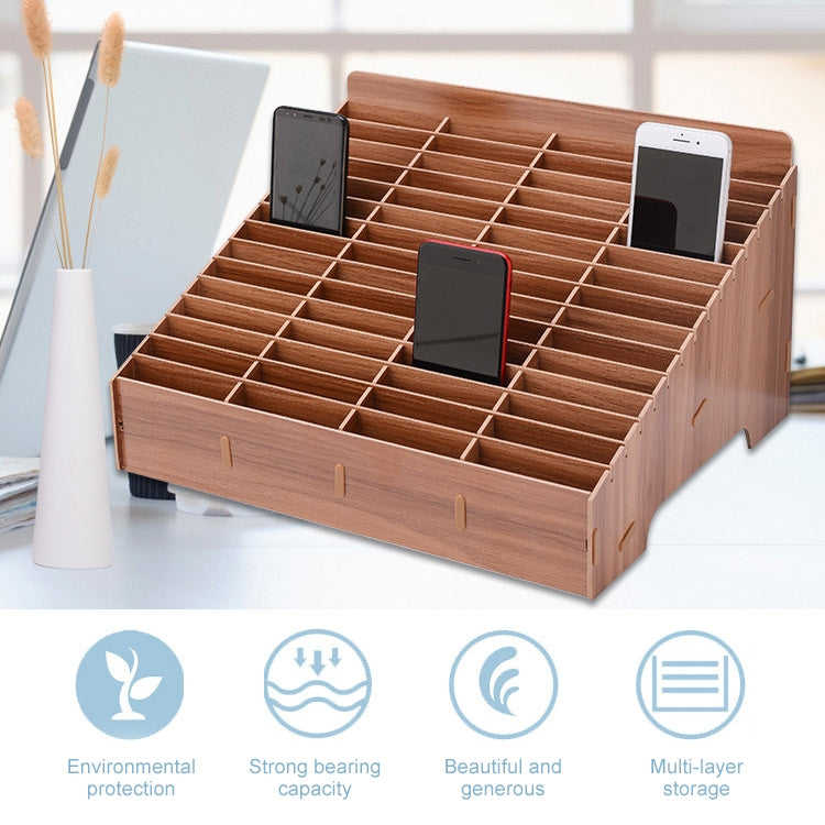 Wooden Multi-cell Mobile Phone Film Stand Desktop Display Rack, 30 Grids, Size: 31.5x23.5x18.5cm, 30 Grids, Pink, 30 Grids, Green, 30 Grids, Black