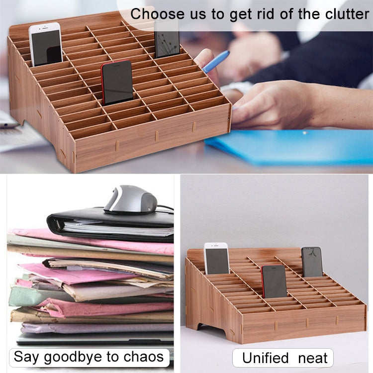 Wooden Multi-cell Mobile Phone Film Stand Desktop Display Rack, 30 Grids, Size: 31.5x23.5x18.5cm, 30 Grids, Pink, 30 Grids, Green, 30 Grids, Black