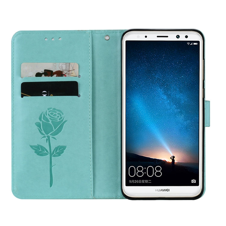 For Huawei Mate 10 Lite Rose Embossed Horizontal Flip Environmental PU Leather Case with Holder & Card Slots & Wallet, For Huawei Mate 10 Lite, Huawei Mate 10 Lite