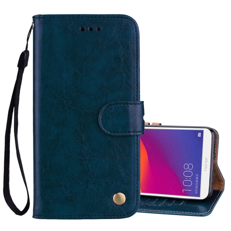 Business Style Oil Wax Texture Horizontal Flip Leather Case for Huawei Honor 7C / Enjoy 8 / Y7 (2018) / Y7 Prime (2018) / Nova 2 Lite, with Holder & Card Slots & Wallet, For Huawei Honor 7C, For Honor 7C / Y7 Prime (2018)                               ...