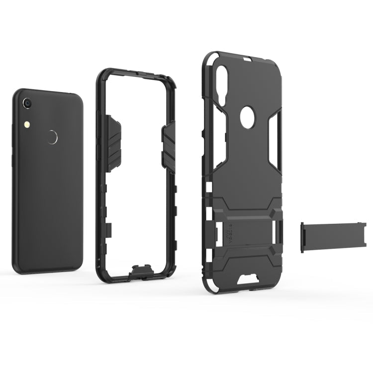 Shockproof PC + TPU Case for Huawei Y6 (2019), with Holder, For Huawei Y6 (2019), For Huawei  Y6 (2019)